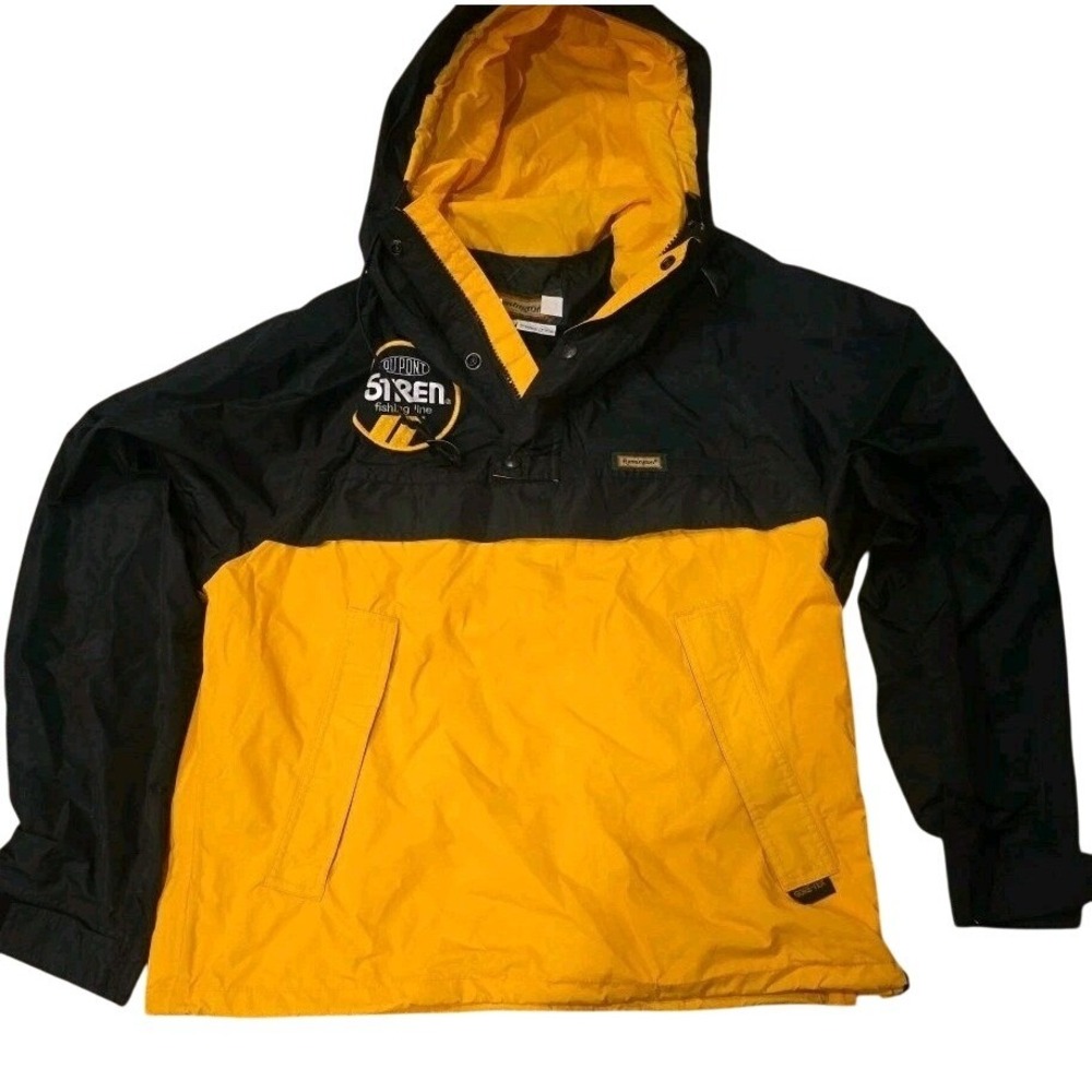 Remington Mens Gore-Tex Anorak Jacket Yellow Black DuPont Stren Fishing Medium